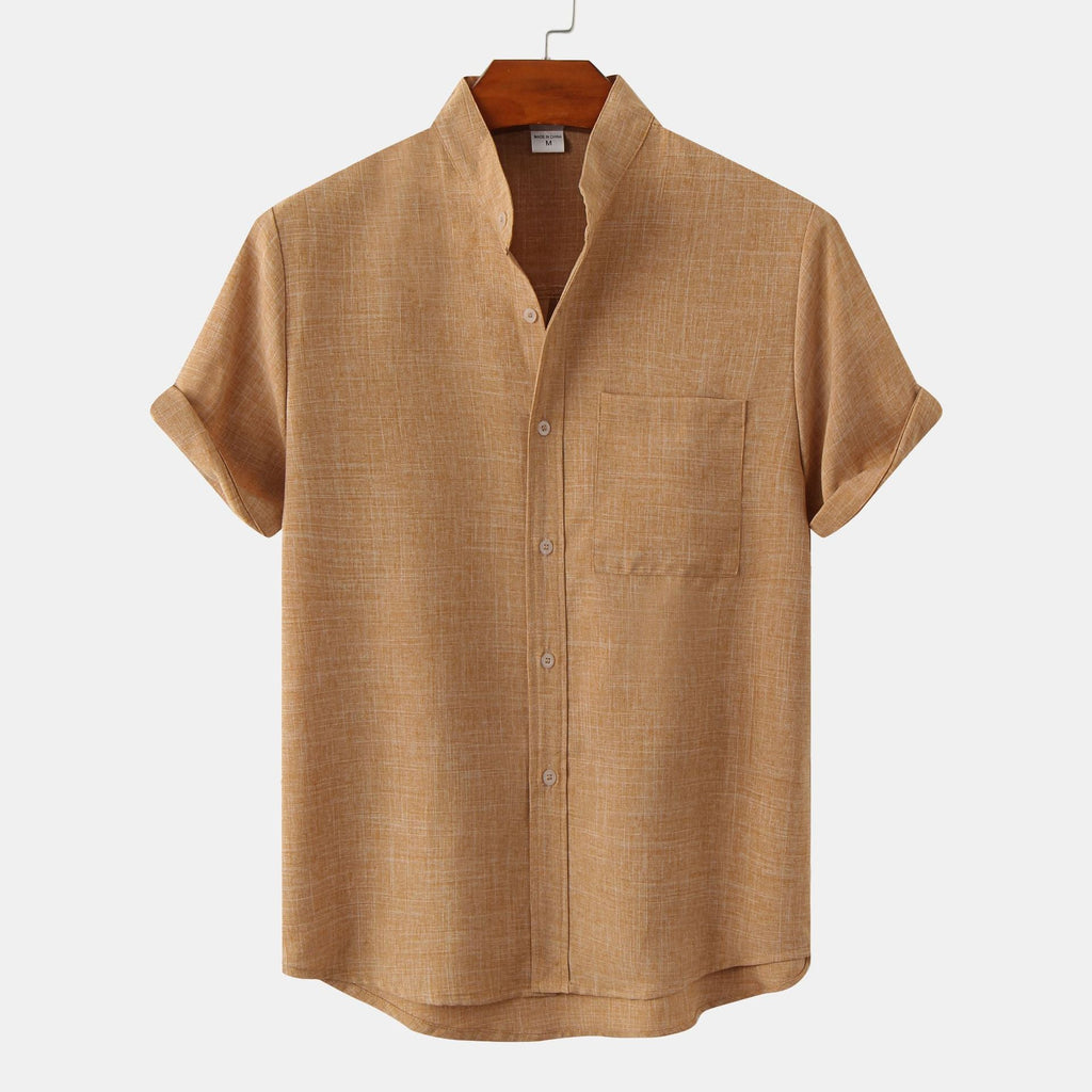 Men's Henley Shirt | Stand Collar & Everyday Casual Fit