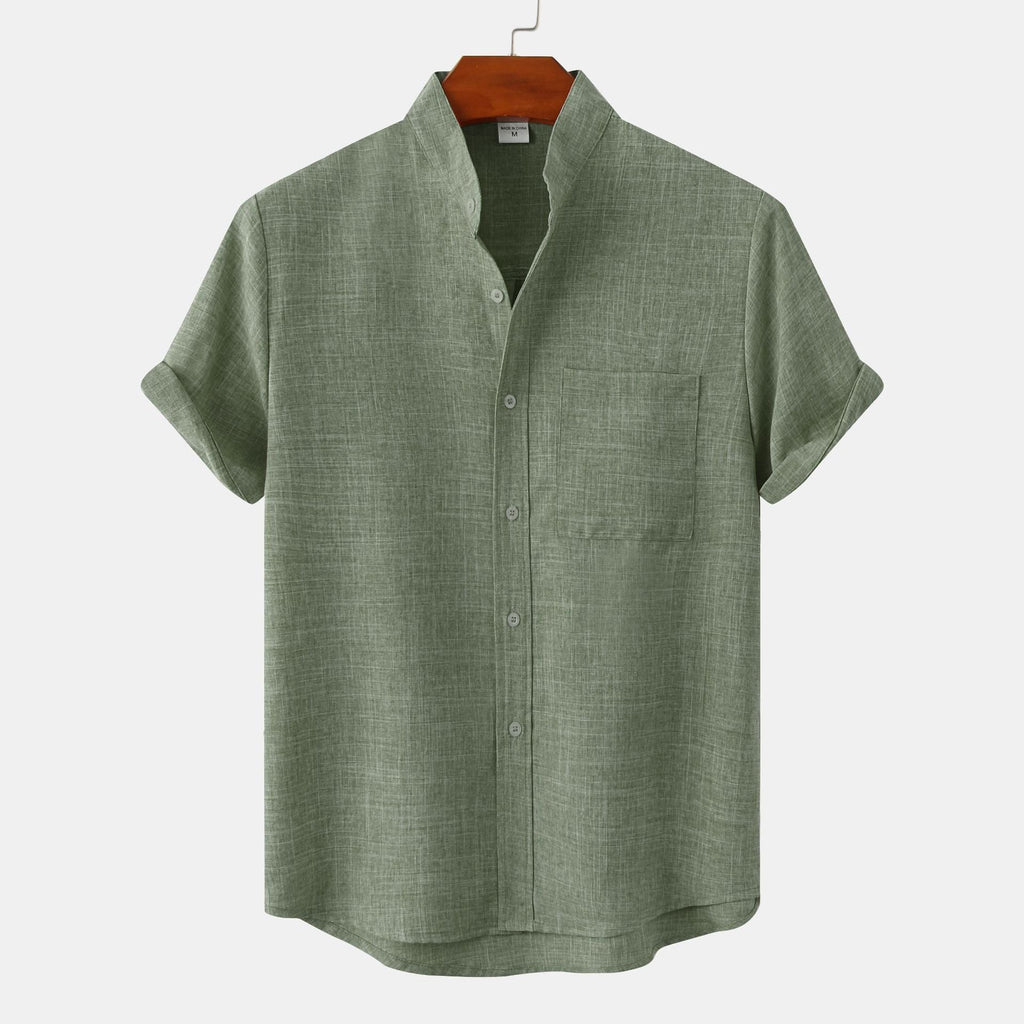 Men's Henley Shirt | Stand Collar & Everyday Casual Fit