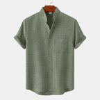 Men's Henley Shirt | Stand Collar & Everyday Casual Fit
