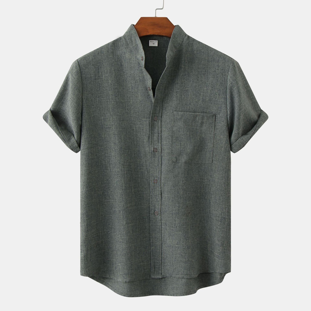 Men's Henley Shirt | Stand Collar & Everyday Casual Fit