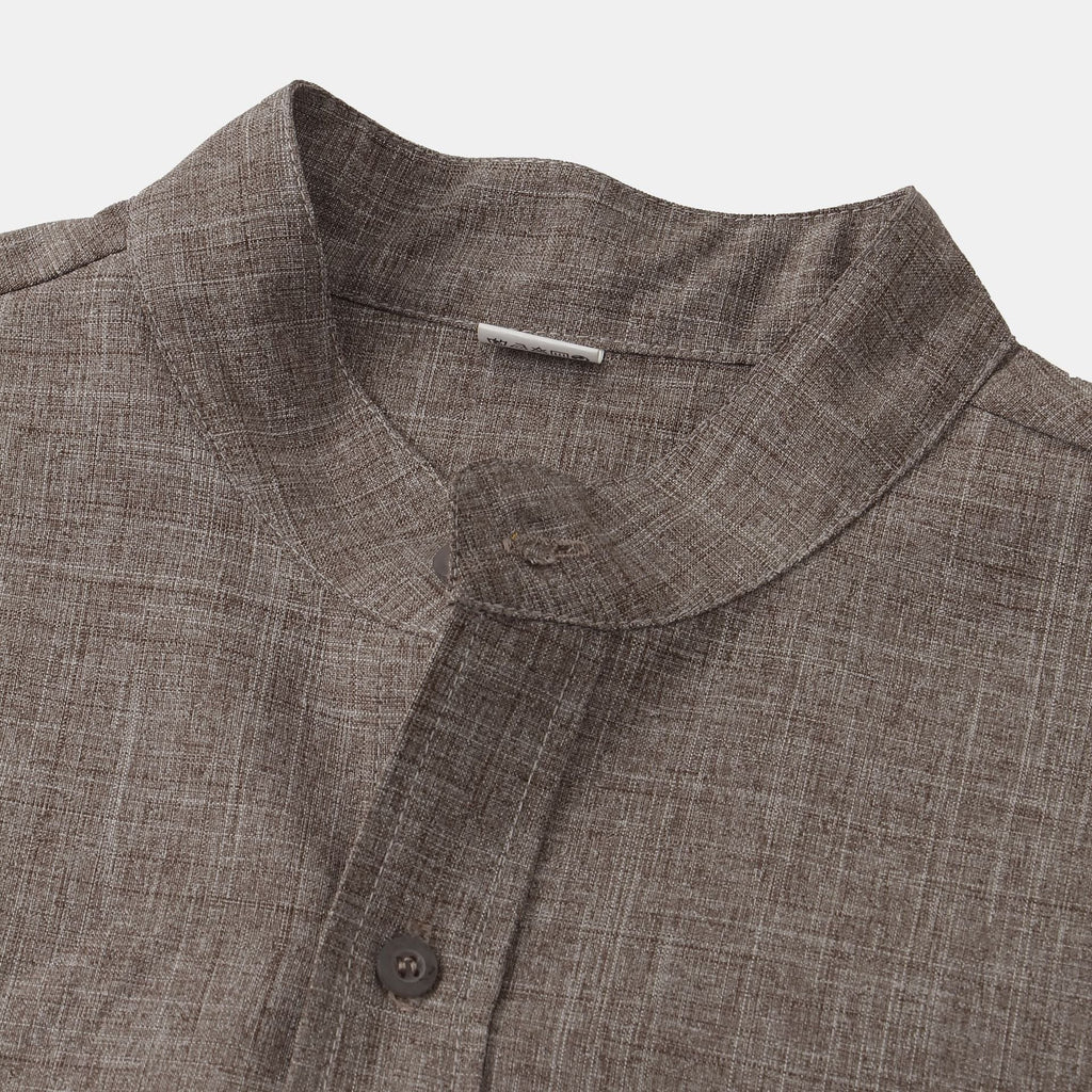 Men's Henley Shirt | Stand Collar & Everyday Casual Fit