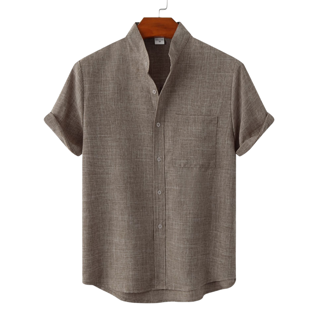 Men's Henley Shirt | Stand Collar & Everyday Casual Fit