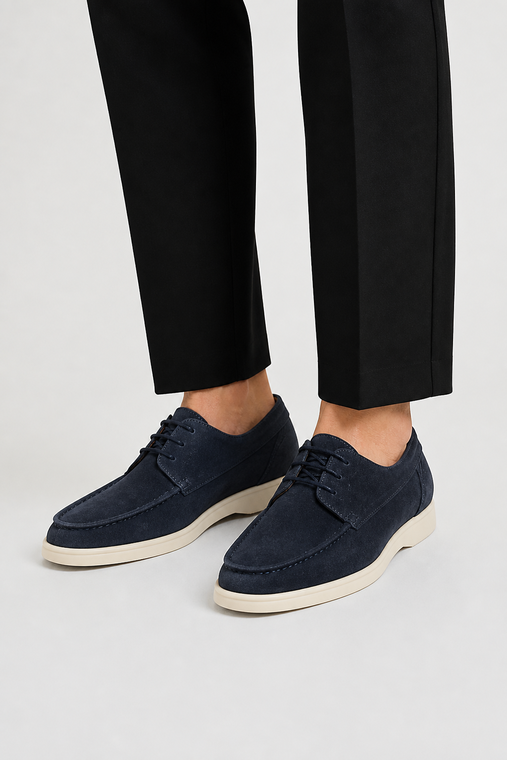 Men's Loafers | Suede Lace-Up & Contrast Sole