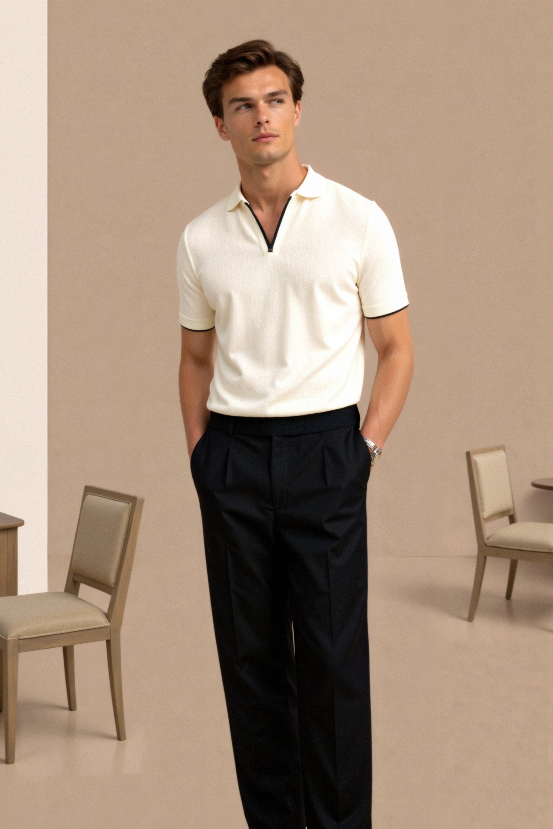 Men's Polo Shirt | Contrast Tipped Collar Design