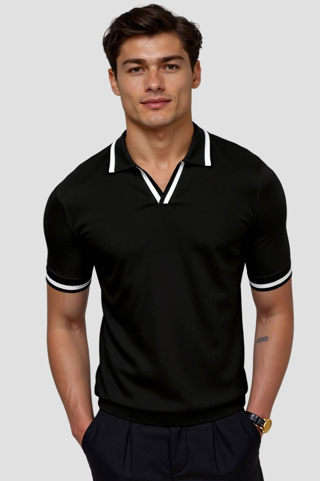 Men's Polo Shirt | Contrast Tipped Collar Design