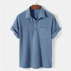 Men's Polo Shirt | Ribbed Texture & Chest Pocket Design