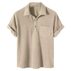 Men's Polo Shirt | Ribbed Texture & Chest Pocket Design