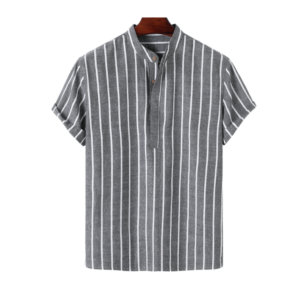 Men's Polo | Striped Stand Collar Design