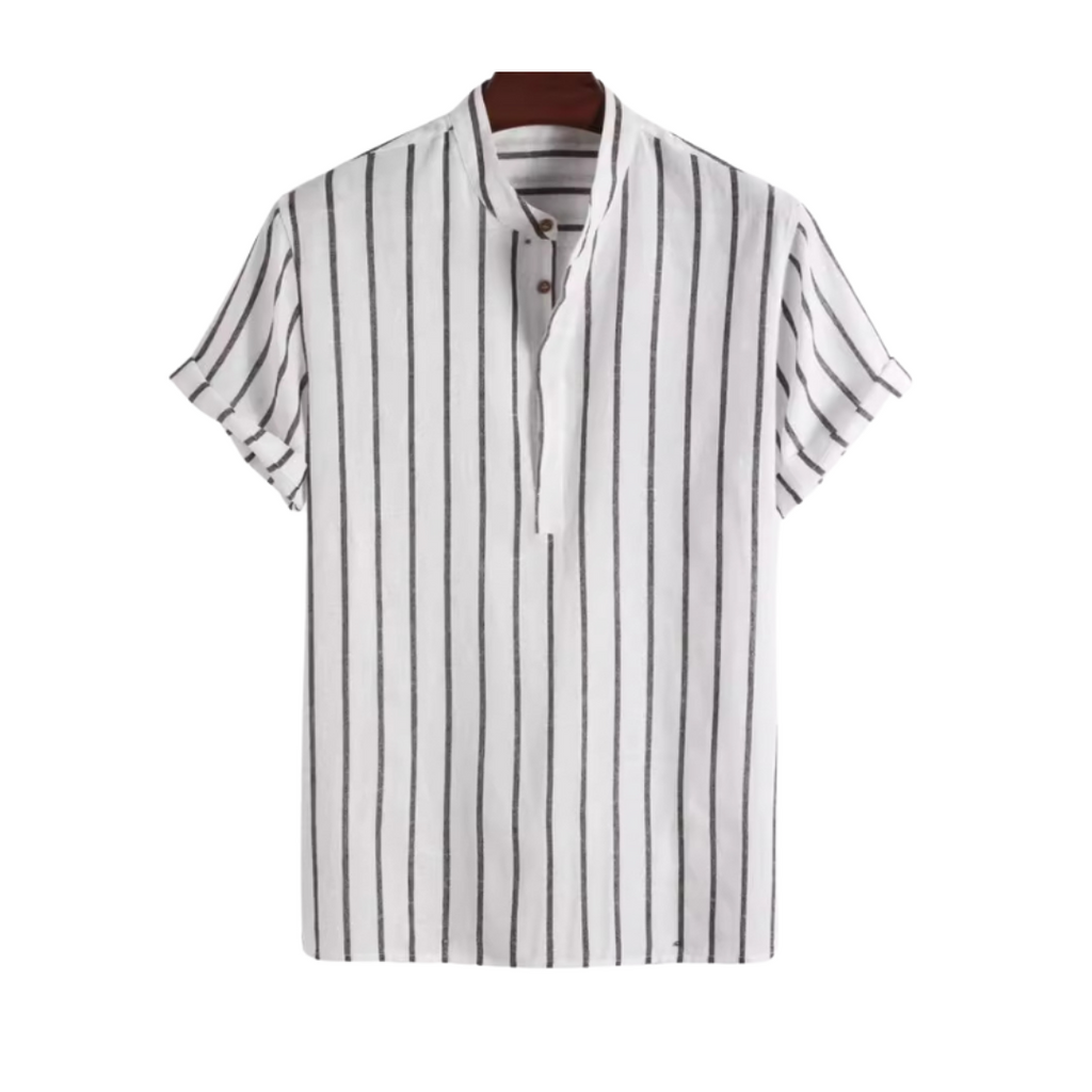 Men's Polo | Striped Stand Collar Design