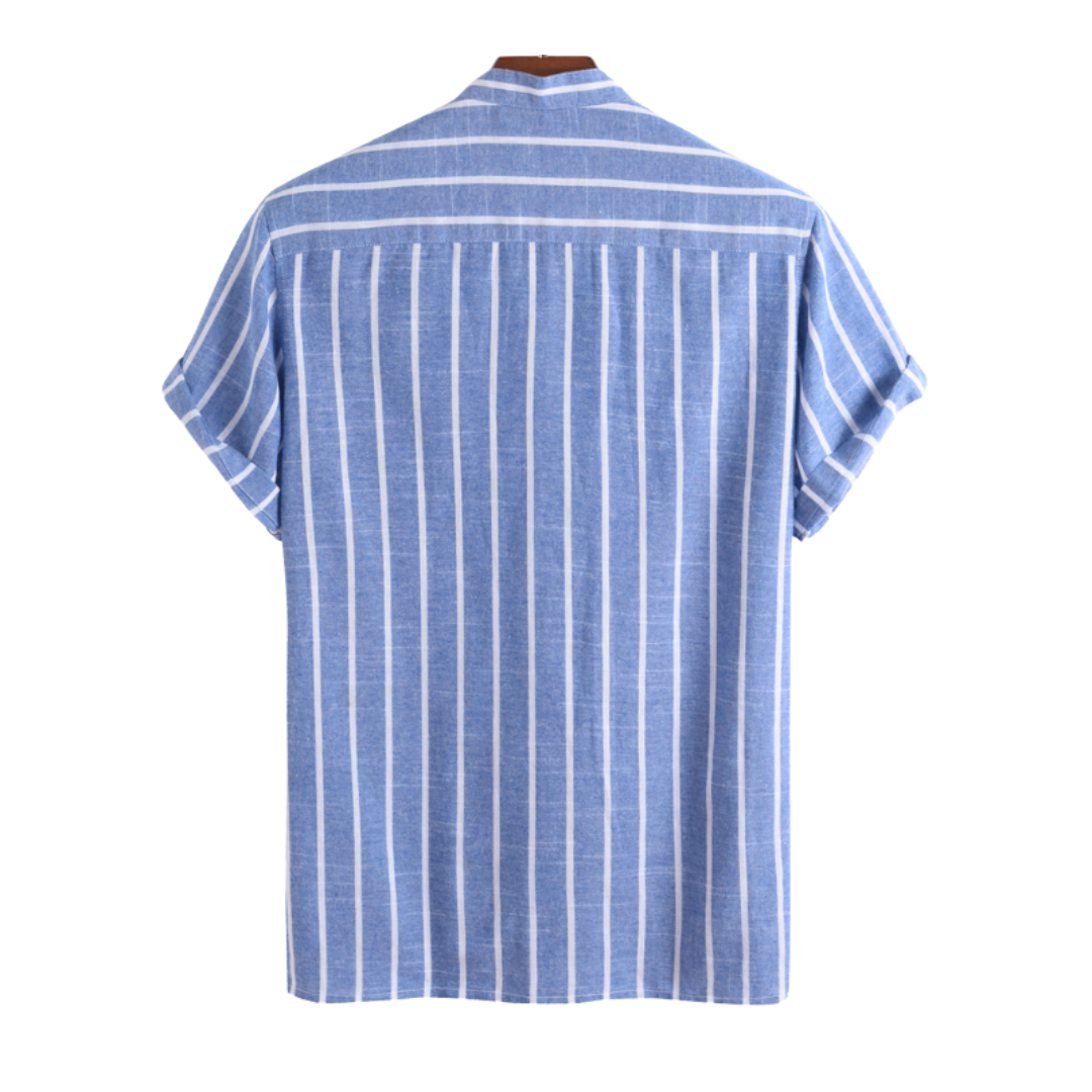 Men's Polo | Striped Stand Collar Design
