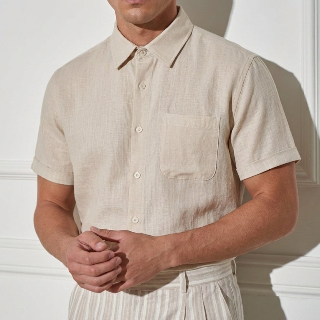 Men's Short Sleeve Polo Shirt | Classic Button-Up Design