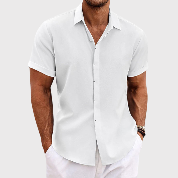Men's Summer Polo | Relaxed Fit Smart Casual Short Sleeve Shirt