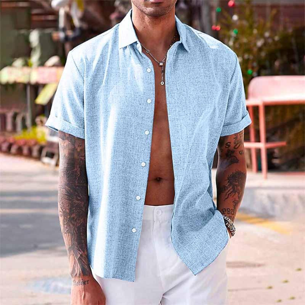 Men's Summer Polo | Relaxed Fit Smart Casual Short Sleeve Shirt