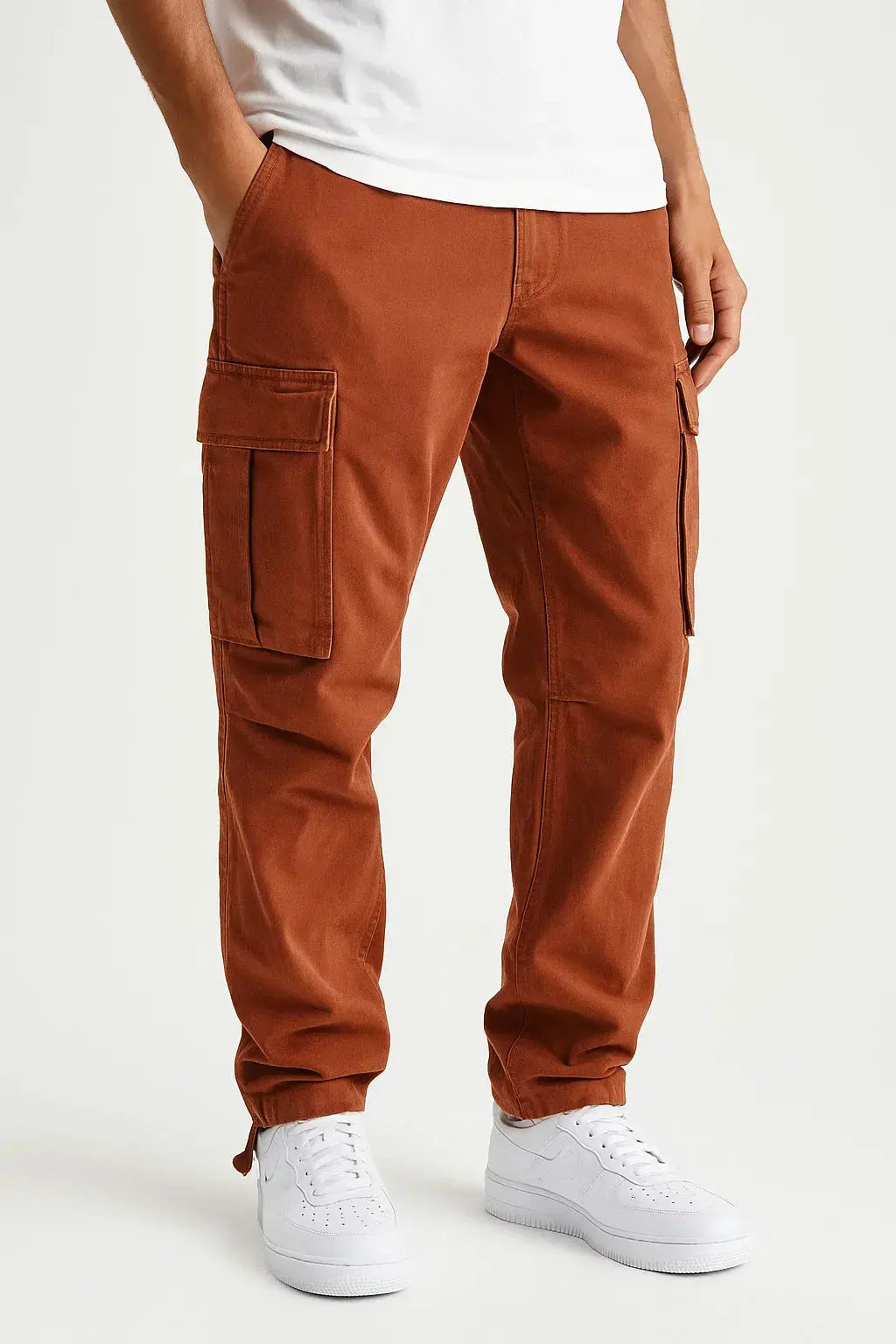 Men's Tactical Pants | Loose Fit Cargo Trousers with Elastic Waist