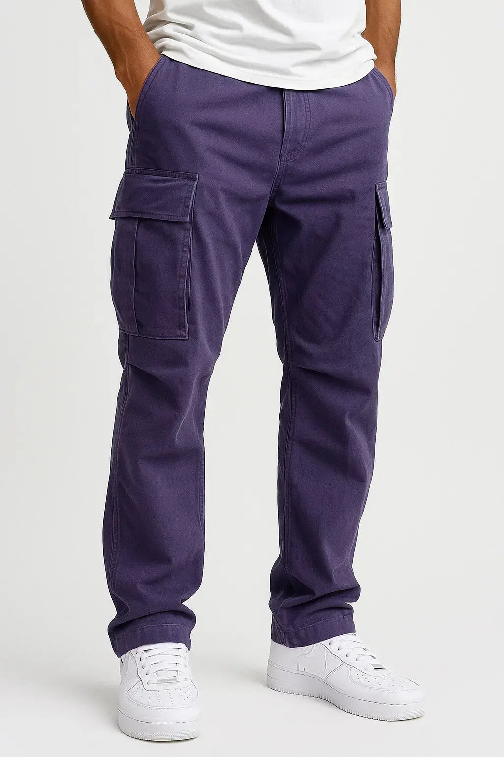 Men's Tactical Pants | Loose Fit Cargo Trousers with Elastic Waist