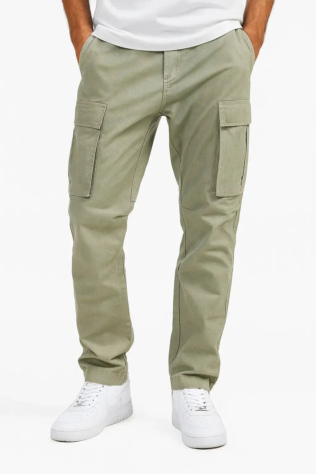 Men's Tactical Pants | Loose Fit Cargo Trousers with Elastic Waist