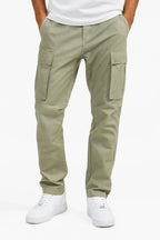 Men's Tactical Pants | Loose Fit Cargo Trousers with Elastic Waist