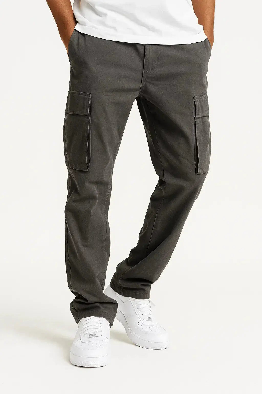 Men's Tactical Pants | Loose Fit Cargo Trousers with Elastic Waist