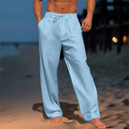 Men's Trousers | Relaxed Drawstring Wide Leg Smart Casual Pants