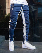 Men's Trousers | Side Stripe Track & Ankle Zip Detail