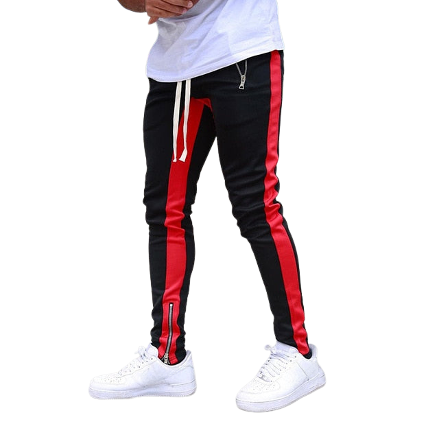 Men's Trousers | Side Stripe Track & Ankle Zip Detail