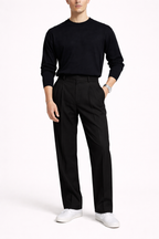 Men's Trousers | Wide Leg Pleated & High Waist
