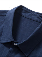 Men's Two Piece Set | Button-Front Shirt & Drawstring Trousers