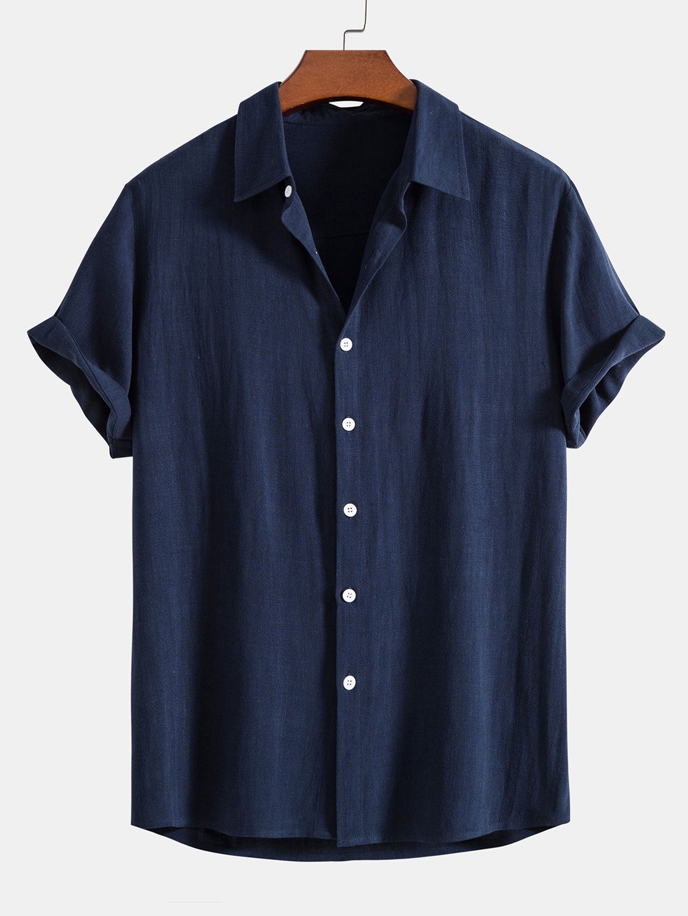 Men's Two Piece Set | Notched Collar Shirt & Trousers