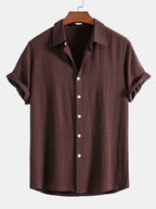 Men's Two Piece Set | Notched Collar Shirt & Trousers
