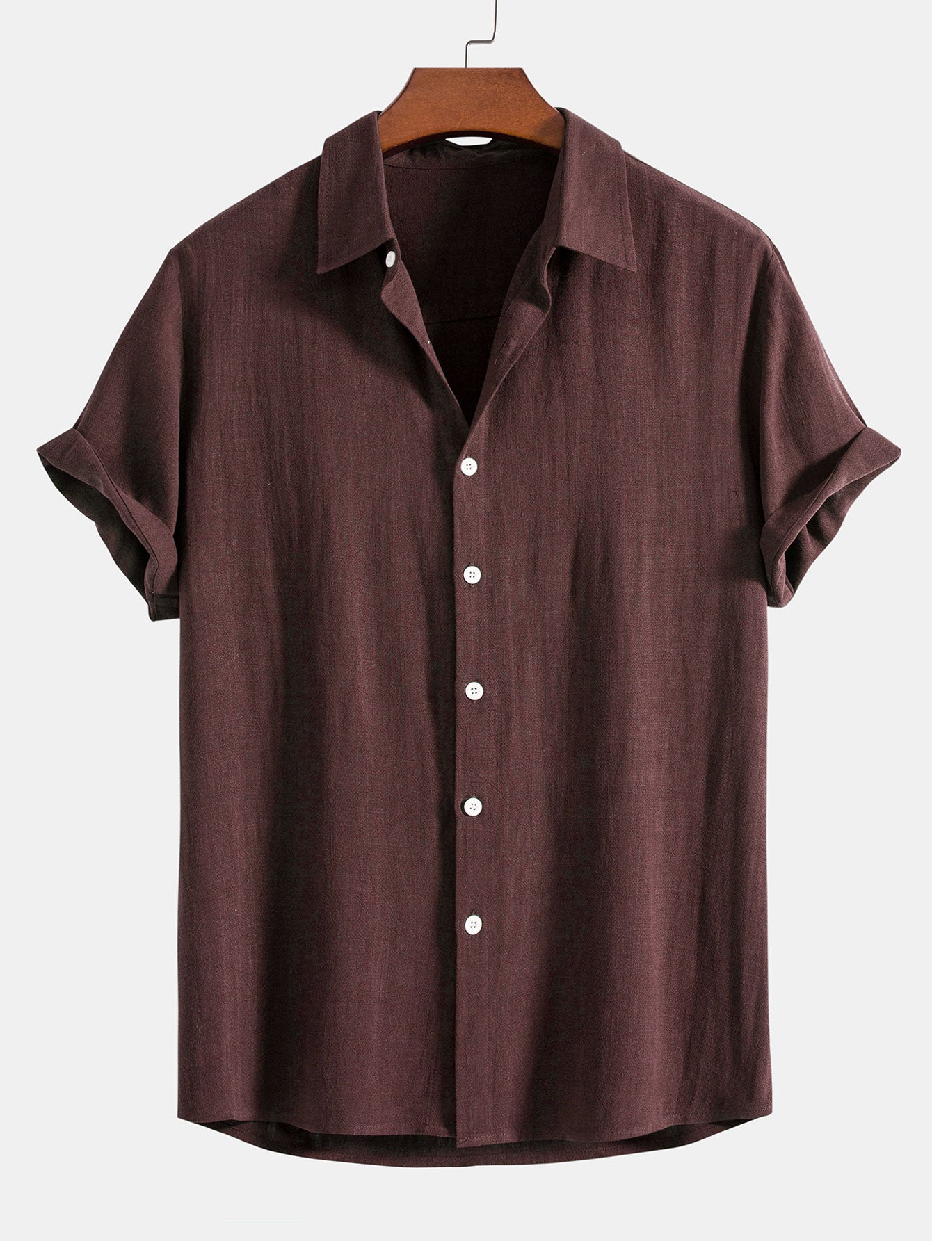 Men's Two Piece Set | Notched Collar Shirt & Trousers