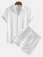Men's Two Piece Set | Shirt & Shorts Summer Outfit
