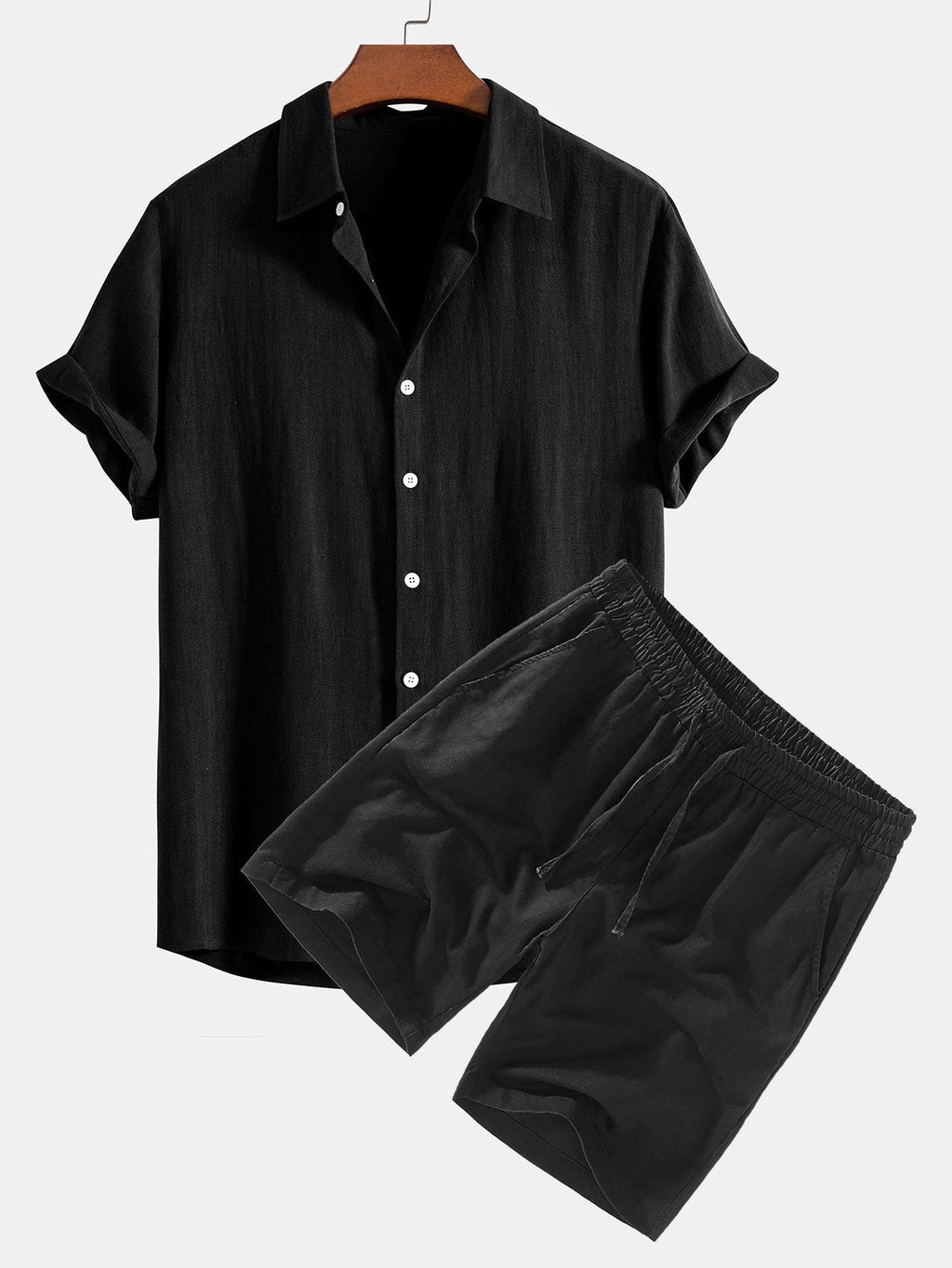 Men's Two Piece Set | Shirt & Shorts Summer Outfit