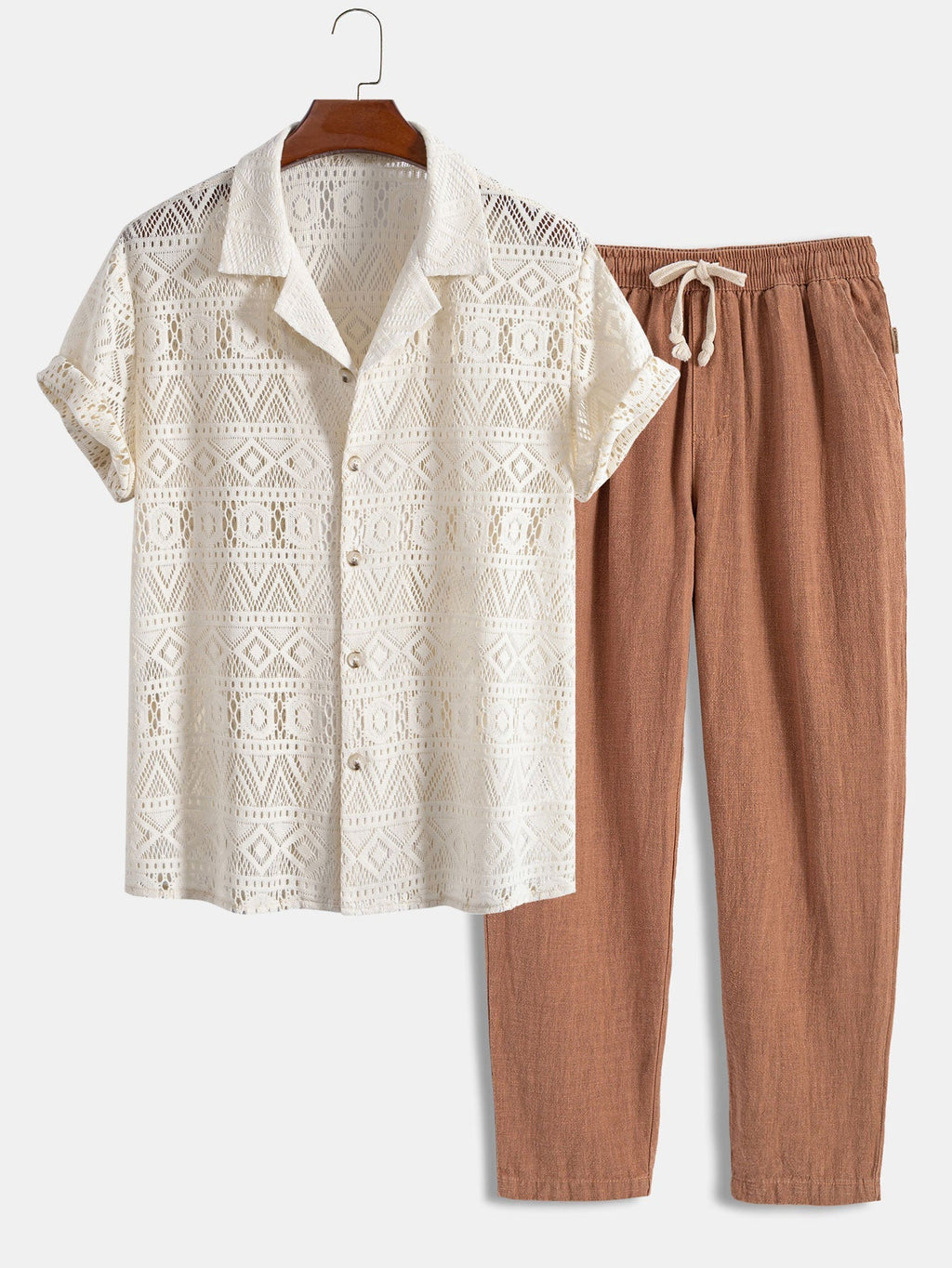 Men's Two Piece Set | Short Sleeve Summer Outfit
