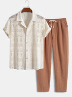 Men's Two Piece Set | Short Sleeve Summer Outfit