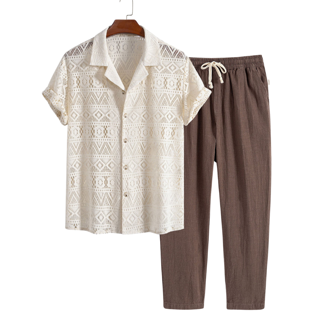 Men's Two Piece Set | Short Sleeve Summer Outfit