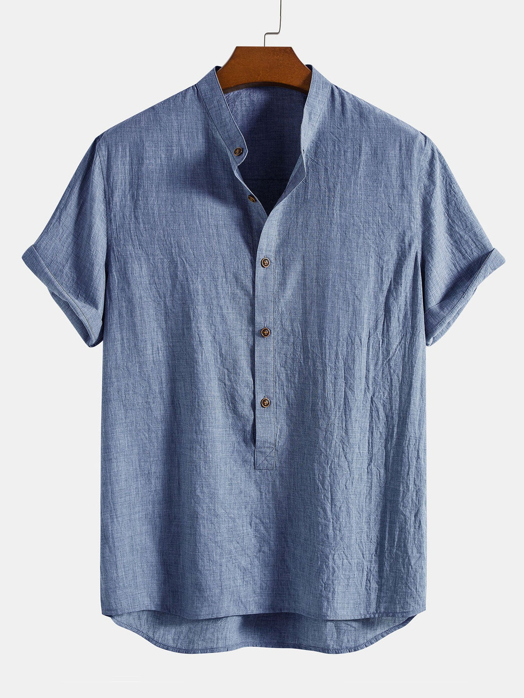 Men's Two Piece Set | Stand Collar Shirt & Trousers