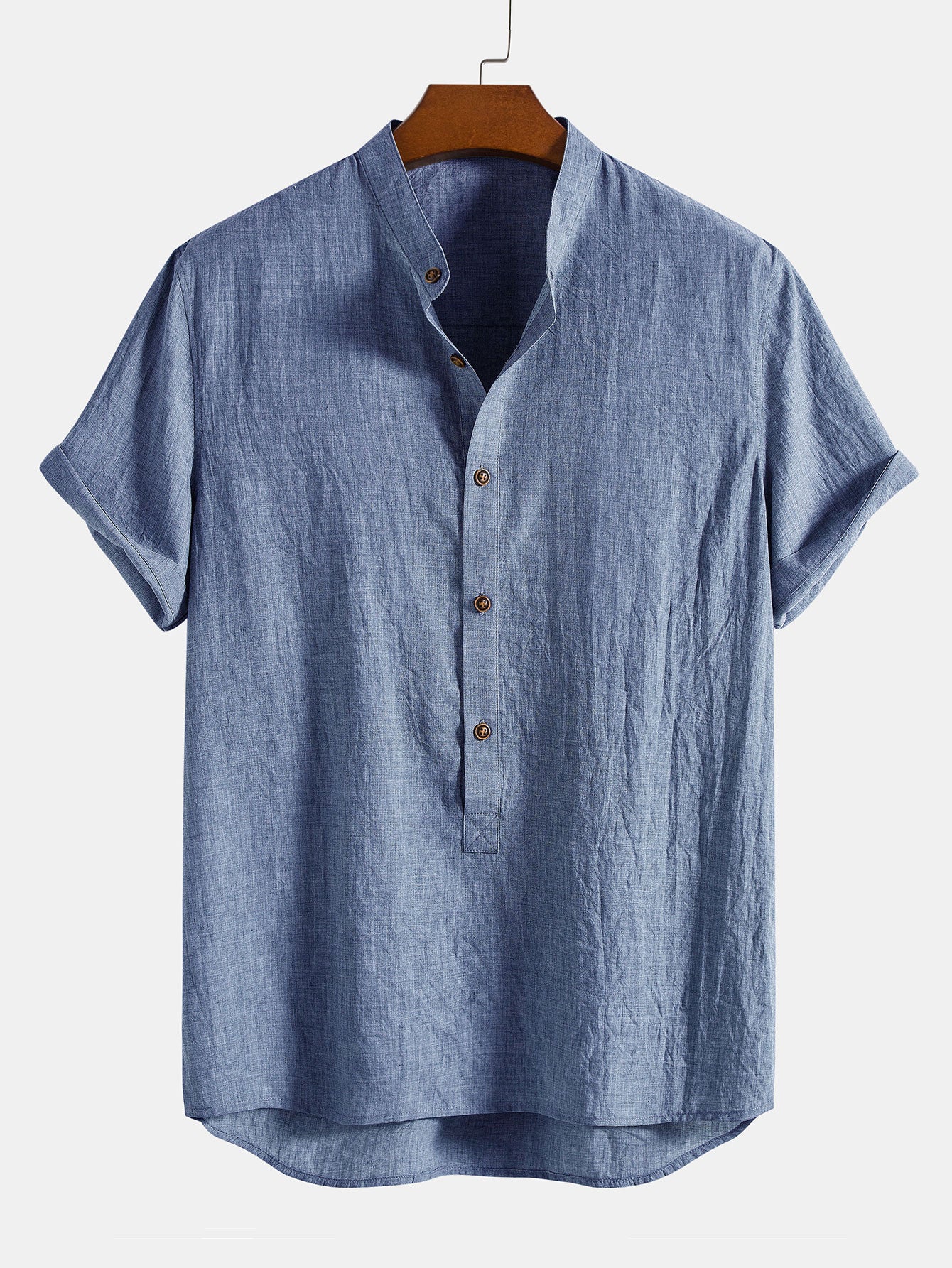 Men's Two Piece Set | Stand Collar Shirt & Trousers