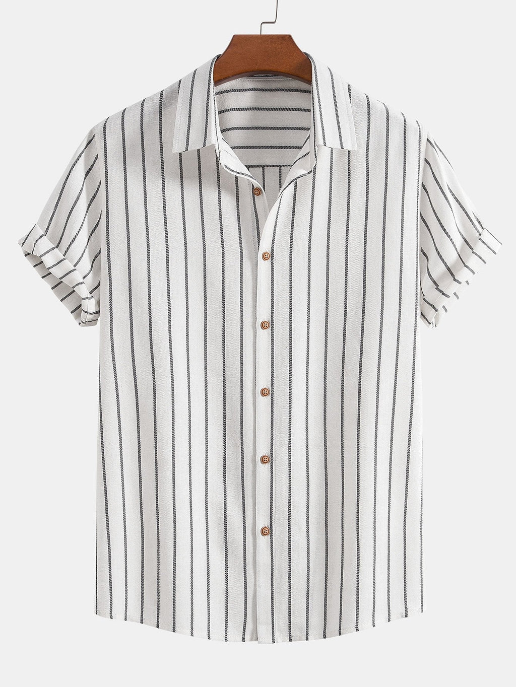 Men's Two Piece Set | Striped Shirt & Drawstring Trousers
