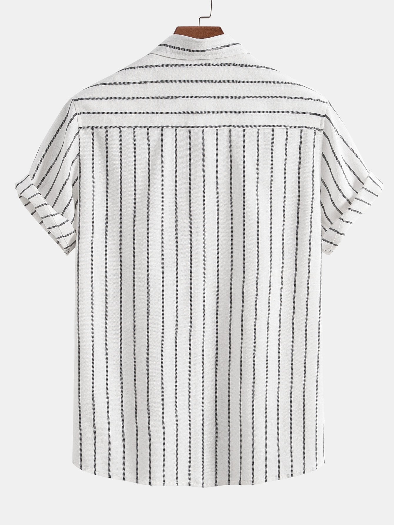 Men's Two Piece Set | Striped Shirt & Drawstring Trousers