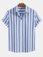Men's Two Piece Set | Striped Shirt & Trousers