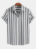 Men's Two Piece Set | Striped Shirt & Trousers