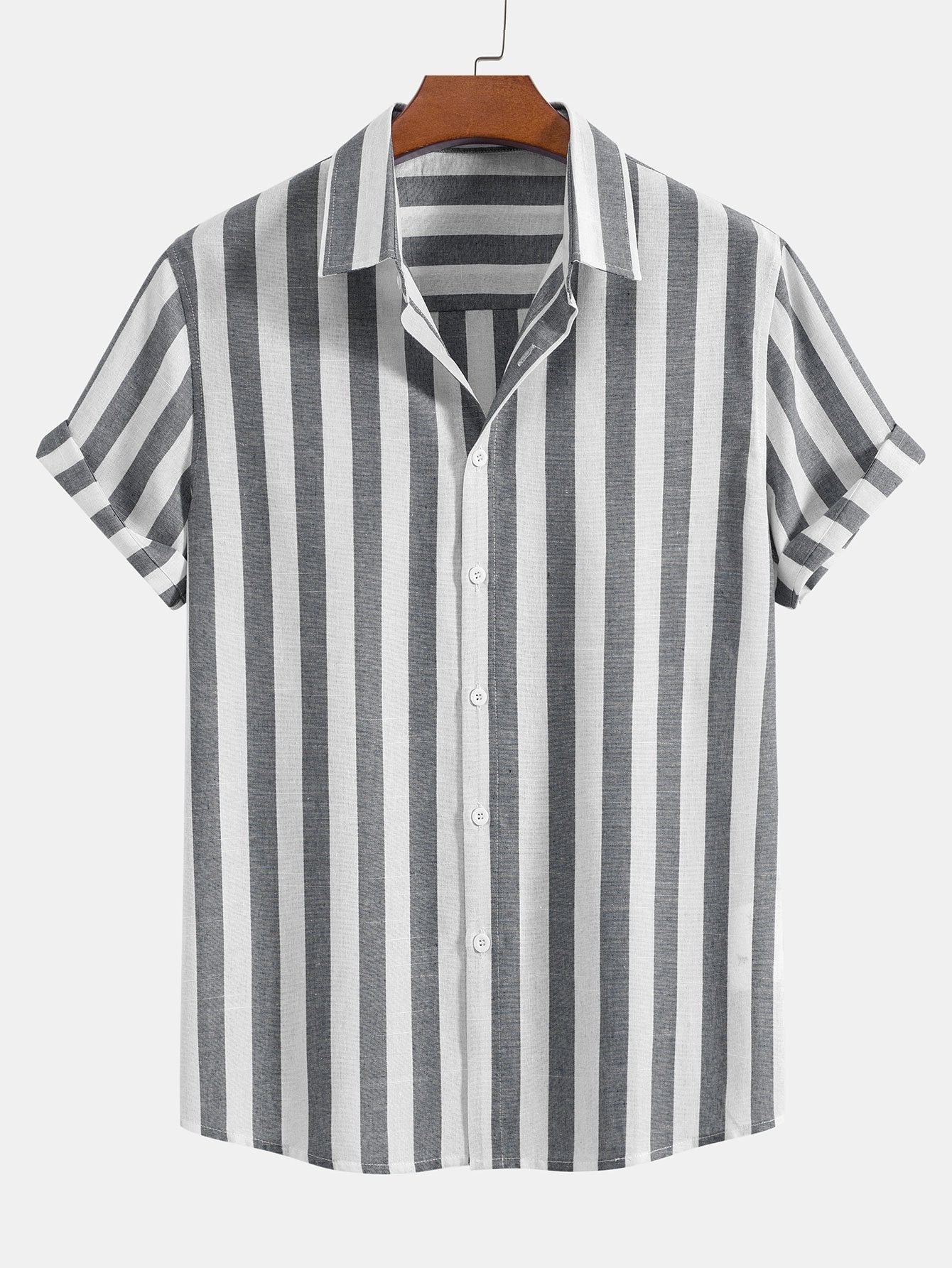 Men's Two Piece Set | Striped Shirt & Trousers