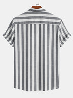 Men's Two Piece Set | Striped Shirt & Trousers