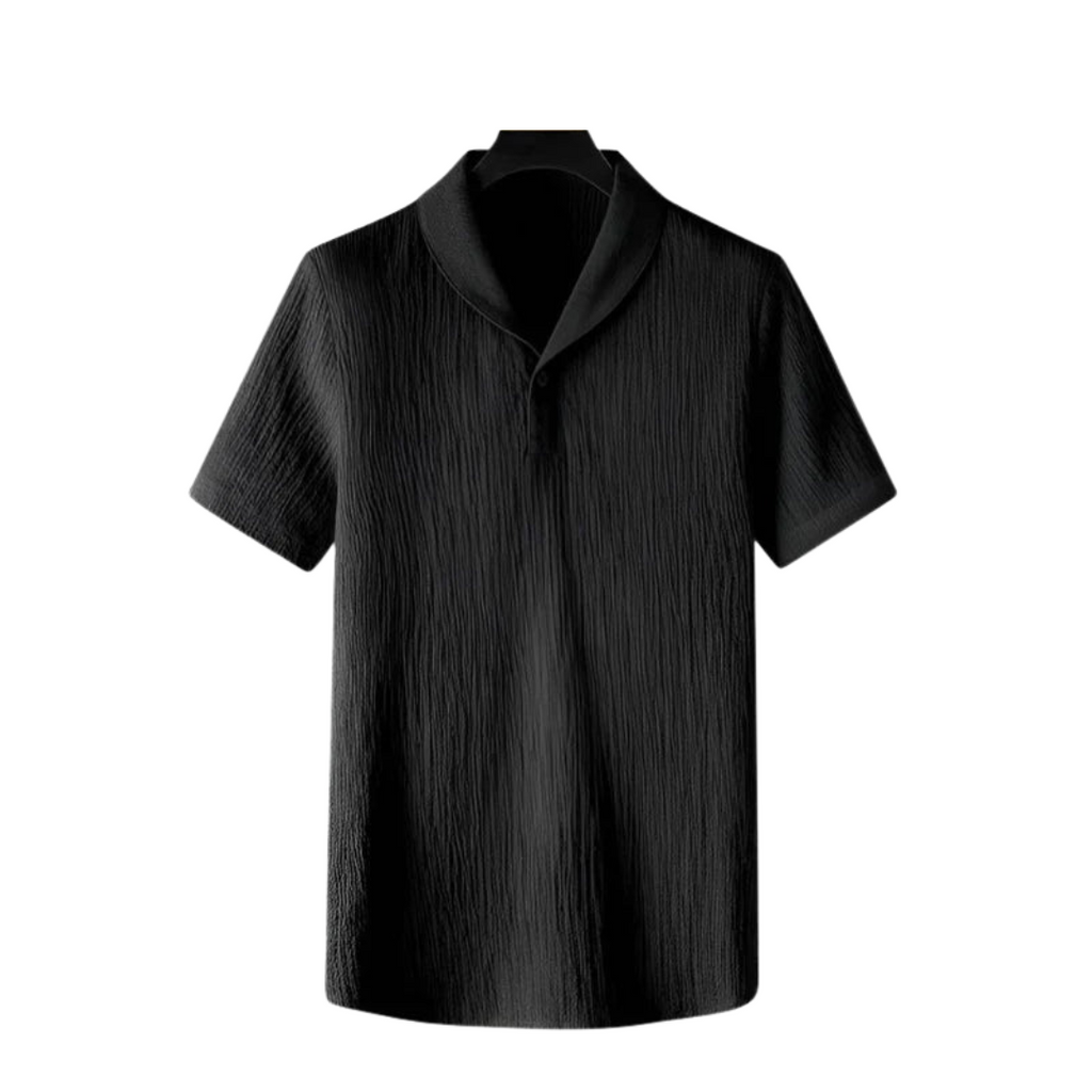 Men's Two Piece Set | Textured Polo & Drawstring Trousers