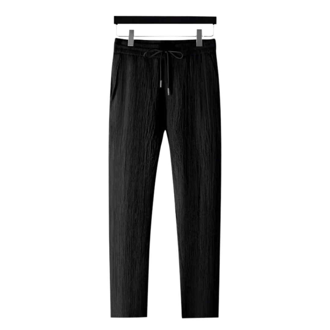 Men's Two Piece Set | Textured Polo & Drawstring Trousers