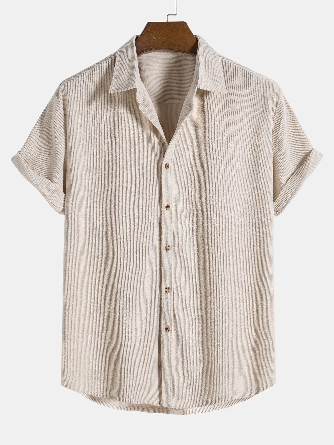 Men's Two Piece Set | Textured Shirt & Shorts