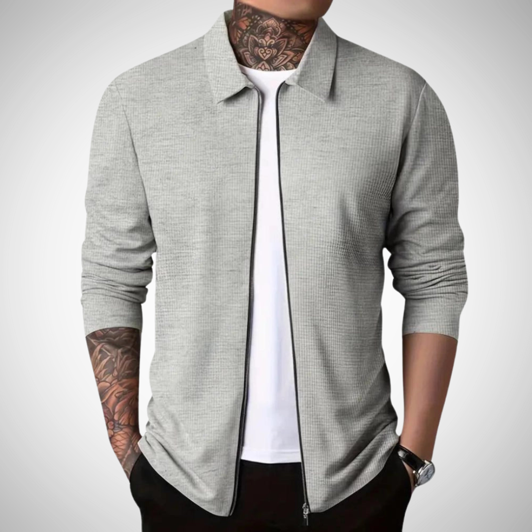 Isidore | Pull zippé à manches longues pour homme - Image 1