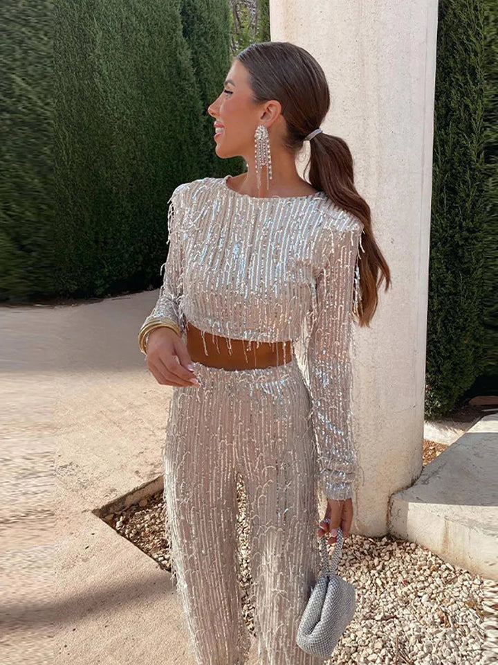 Mia | Dazzling Sequin Two Piece Set for Women