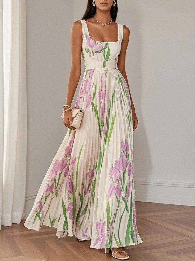 Mia | Elegant Chiffon Maxi Dress for Women