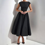 Midi Dress Women | Structured Cap Sleeve & Timeless Elegant Design